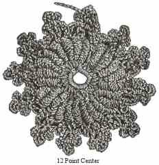 Victorian child's crocheted cap 12 point star center