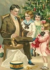Victorian family at Christmas