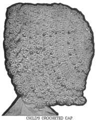 Victorian childs crocheted cap