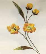embroidered flowers
